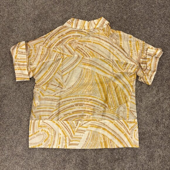 Worthington Women's Linen Blend Button Up Shirt Size XS Short Sleeve NWT $49 - Picture 8 of 16